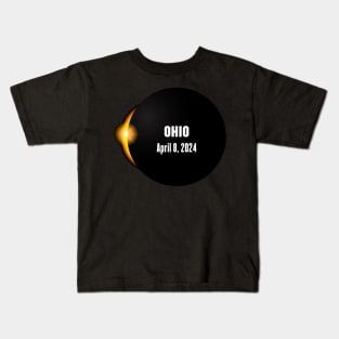 Total Solar Eclipse Ohio 2024 Kids T-Shirt